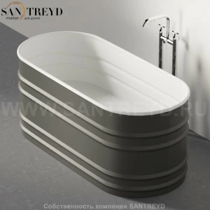 Ванна свободностоящая VIEQUES XS стальная графитовая