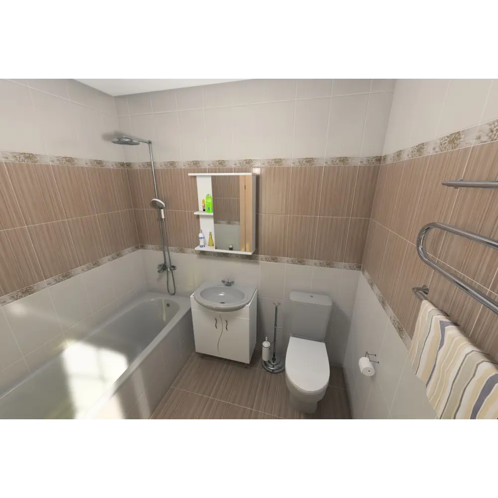 Бордюр Golden Tile «Зебрано» 25х6 см цвет бежевый 13776051 STLM-2051032  - Вид №3