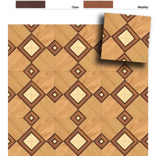 Художественный паркет Da Vinci Щитовой 26-533 Дуб (Гладкая) 500х500 мм 26010533 - Вид №1