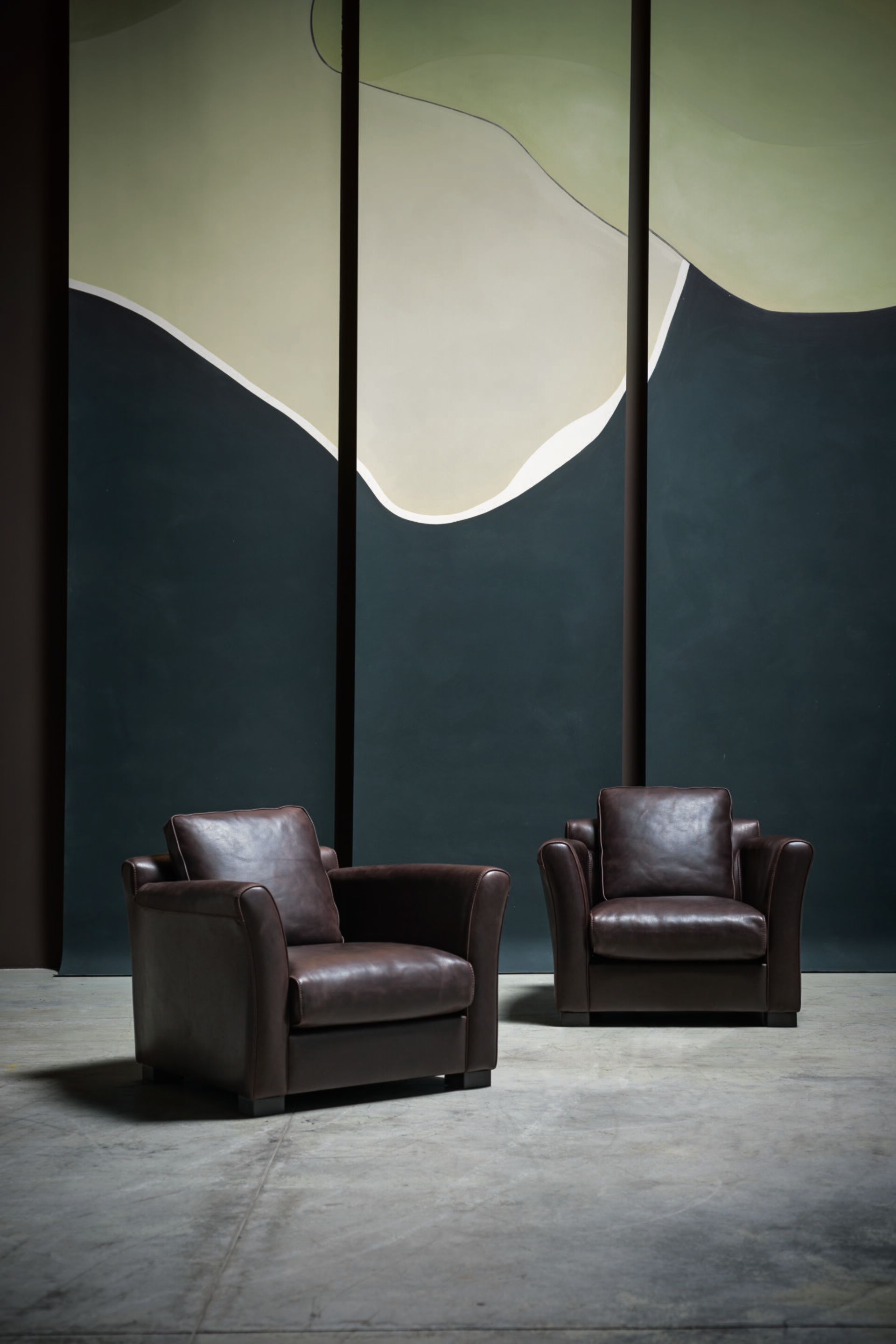 Кожаное кресло с подлокотниками Baxter DINER ARCH-00096330 - Вид №1