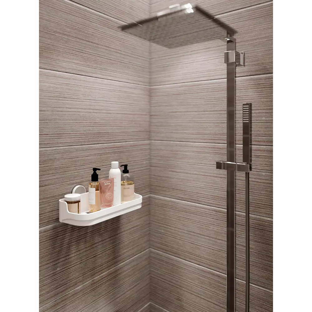 Полка 1-ярусная на липе навес light пластик белый Santreyd STLM-2135164 - Вид №7