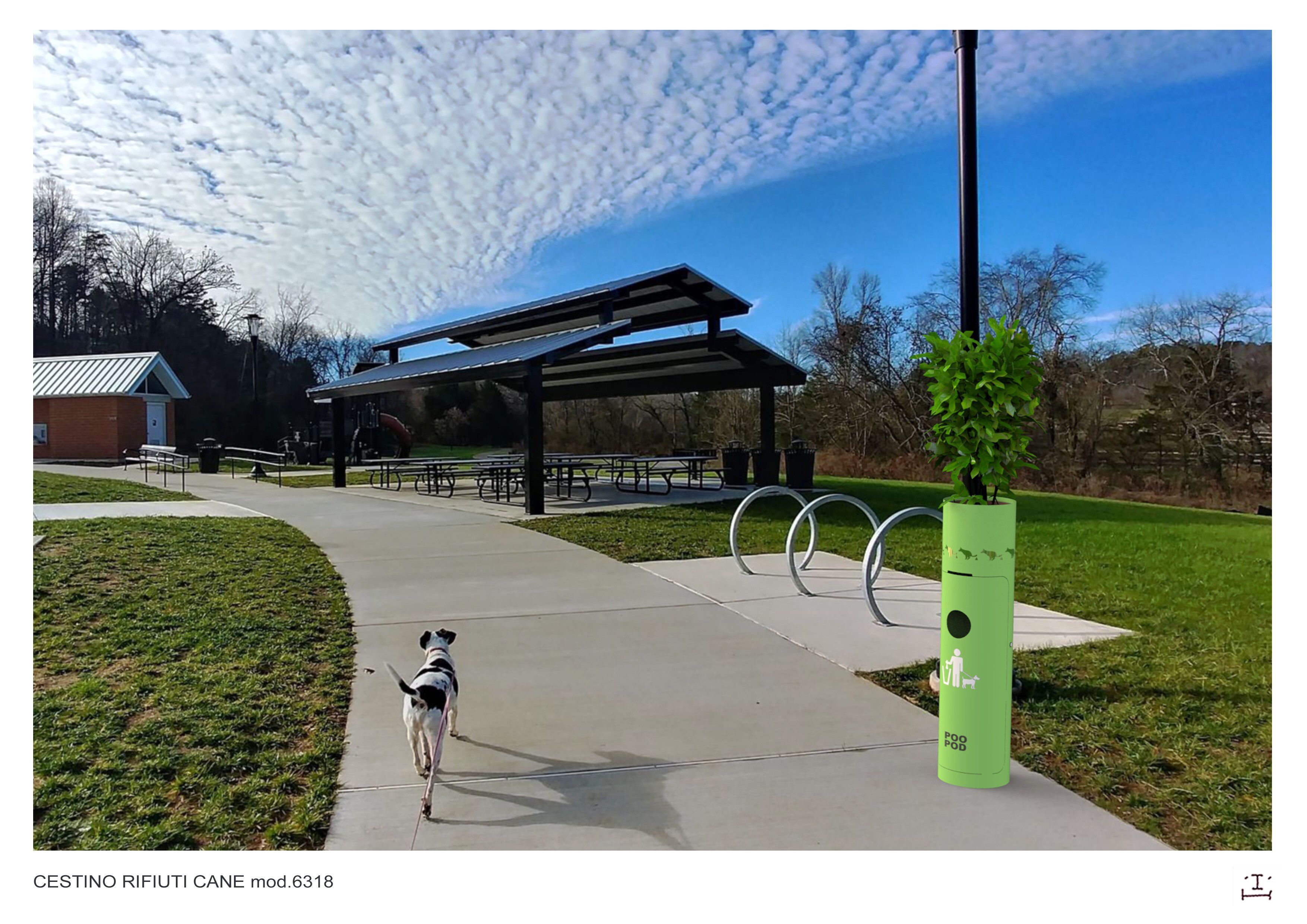 Стойка для мусора из листового металла для собак на открытом воздухе CITYSì JACK ARCH-00041201 - Вид №1