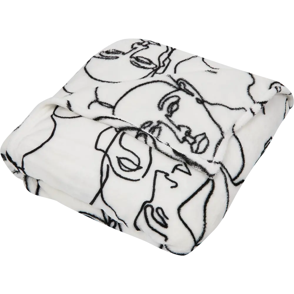 Плед Persone 150x200 см фланель цвет белый Ardenza Основная STLM-2173786