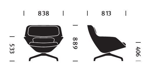 Тканевое вращающееся кресло Herman Miller Striad ARCH-00133057 - Вид №14