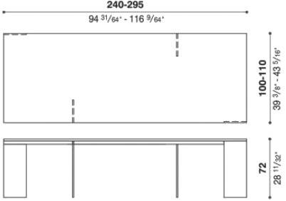 ACERBIS Прямоугольный стол из стали и дерева sun-id-1352109 - Вид №6