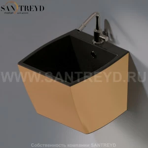 L253.252 Подвесная раковина настенная овальная A. e T. Italia SQUARE черная