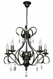 Люстра дизайнерская At коричневая 10029-5L SUPERNW СВЕЧИ 056766 Коричневый