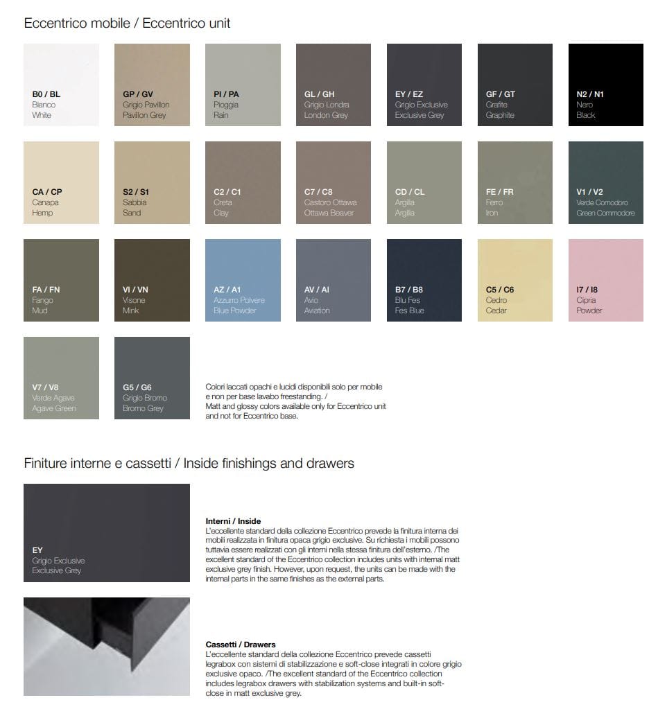 Подвесной шкаф с одной раковиной Falper эксцентричный ARCH-00055616 - Вид №14