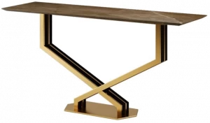 Paolo Castelli Прямоугольная консоль из мрамора и металла