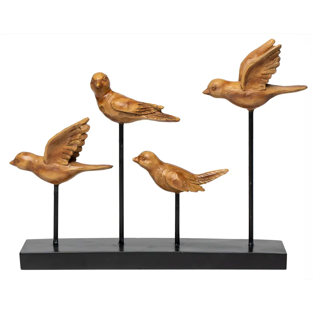 Статуэтка Птицы смола черный 24 см Santreyd STLM-2164356