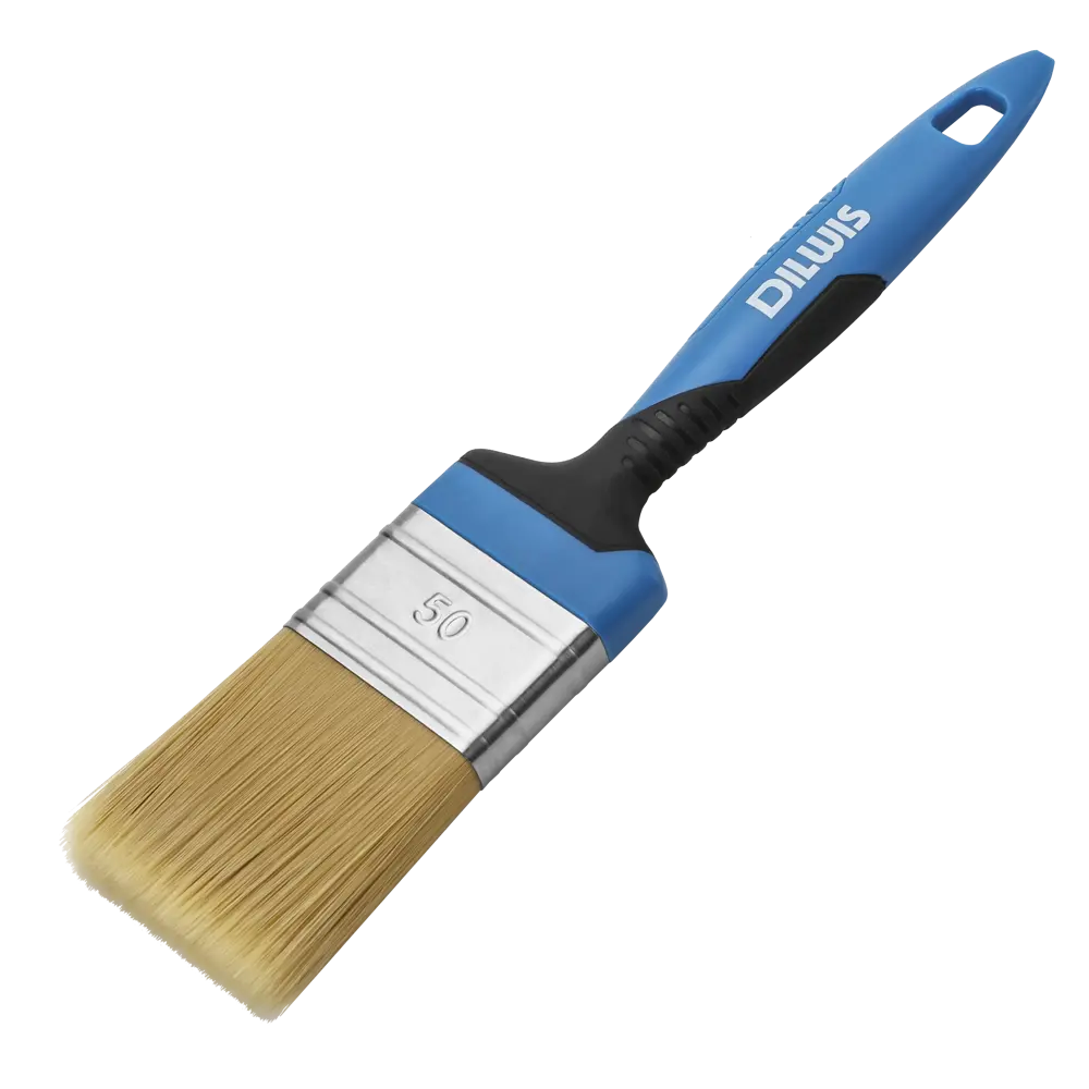 Кисть плоская для водных красок 50 мм DILWIS синтетическая щетина STLM-2167630