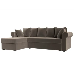 91770621 Диван Лига Диванов Рейн 112577L 233x78x141 см велюр цвет коричневый STLM-1482709