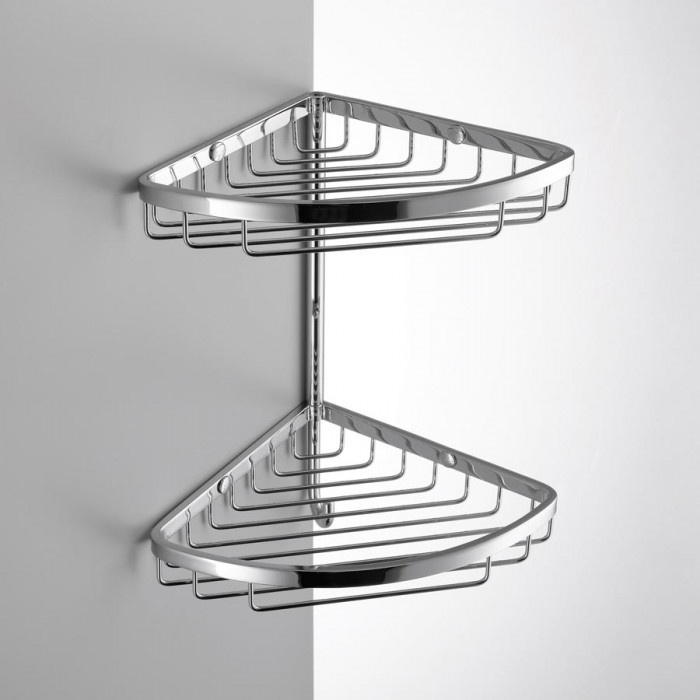 B9604 Полочка-решётка угловая двухъярусная 18x18 см COLOMBO Angolari Colombo Design