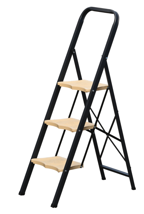 Стремянка c широкими пластиковыми ступенями MKP 803 ALUMET 