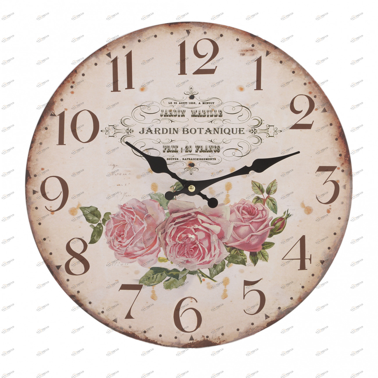 Часы настенные Addis TO4ROOMS ЦВЕТЫ 212279 Бежевый;розовый 