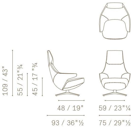 Poltrona Frau Кресло Bergere с 4 спицами La collezione - divani e poltrone sun-id-1480075 - Вид №3