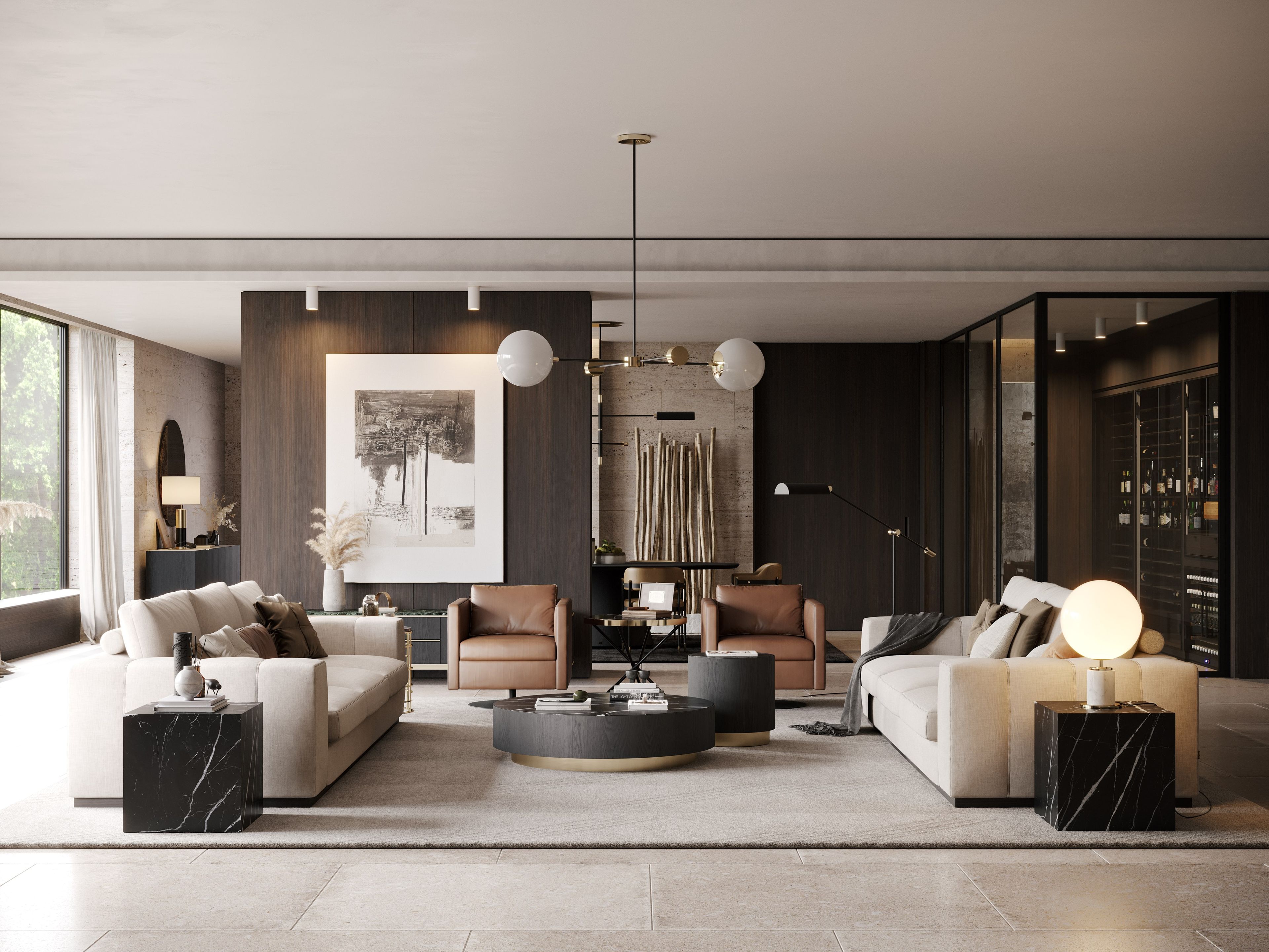 3-местный тканевый диван Laskasas ARCH-00018722 - Вид №2