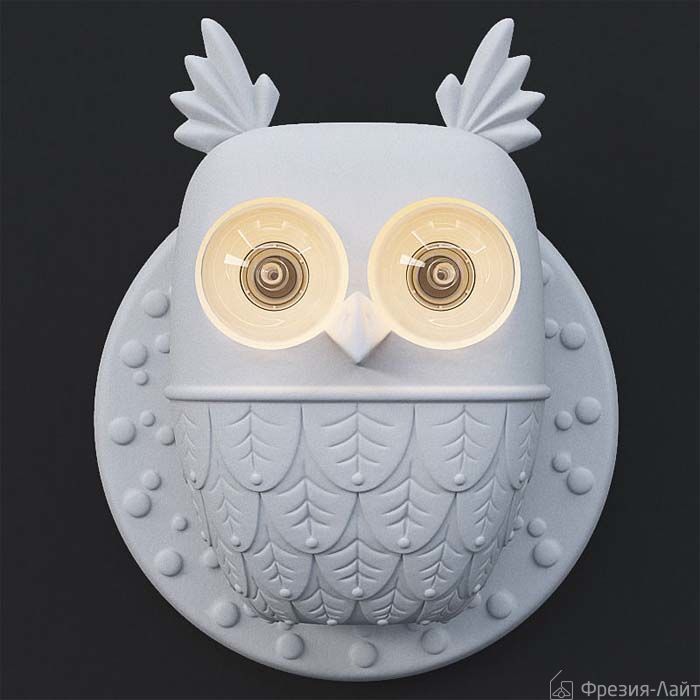 Karman AP105 1B INT светильник Ti Vedo настенный сова белая 108320