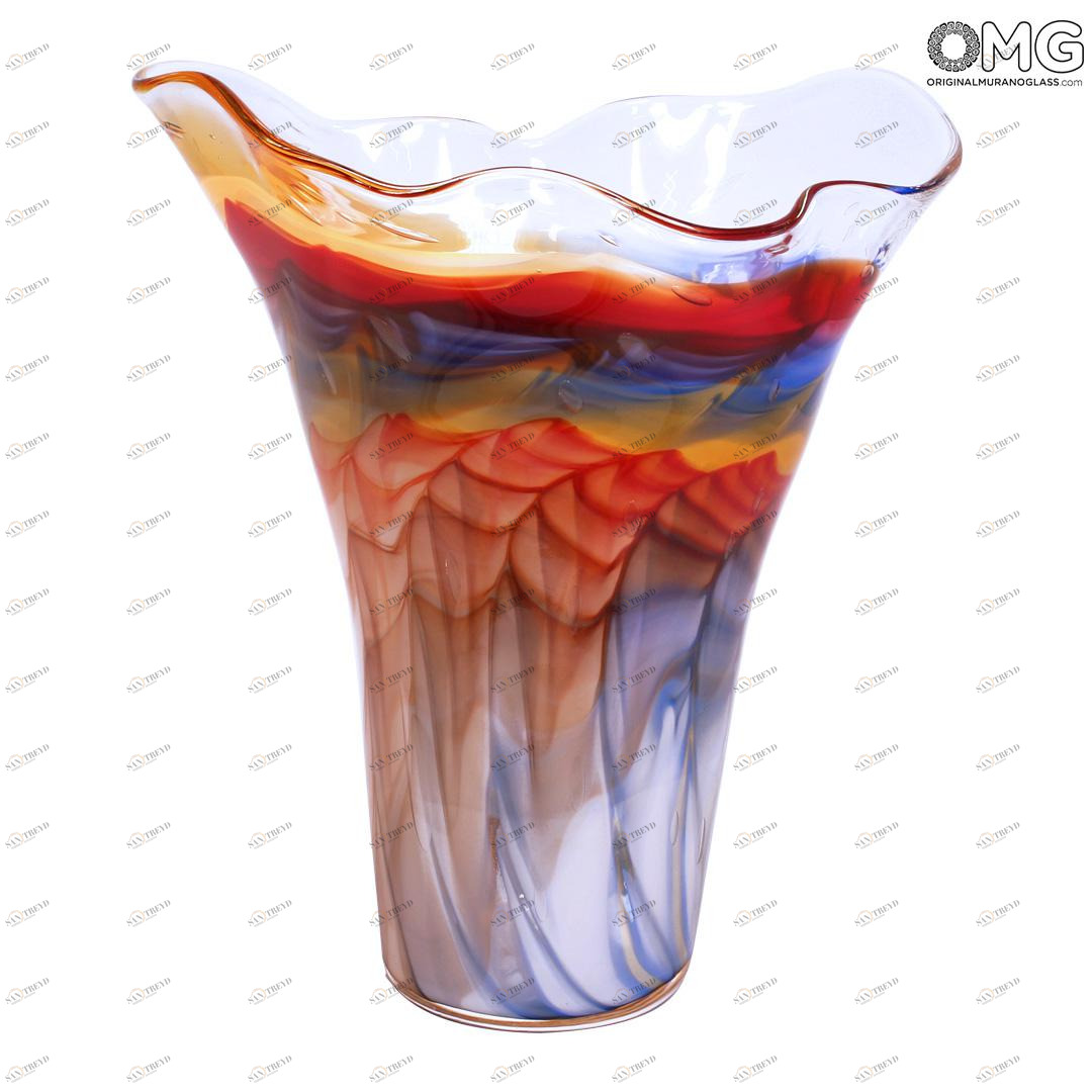 4556 ORIGINALMURANOGLASS Ваза Прованс - муранское стекло OMG 30 см 