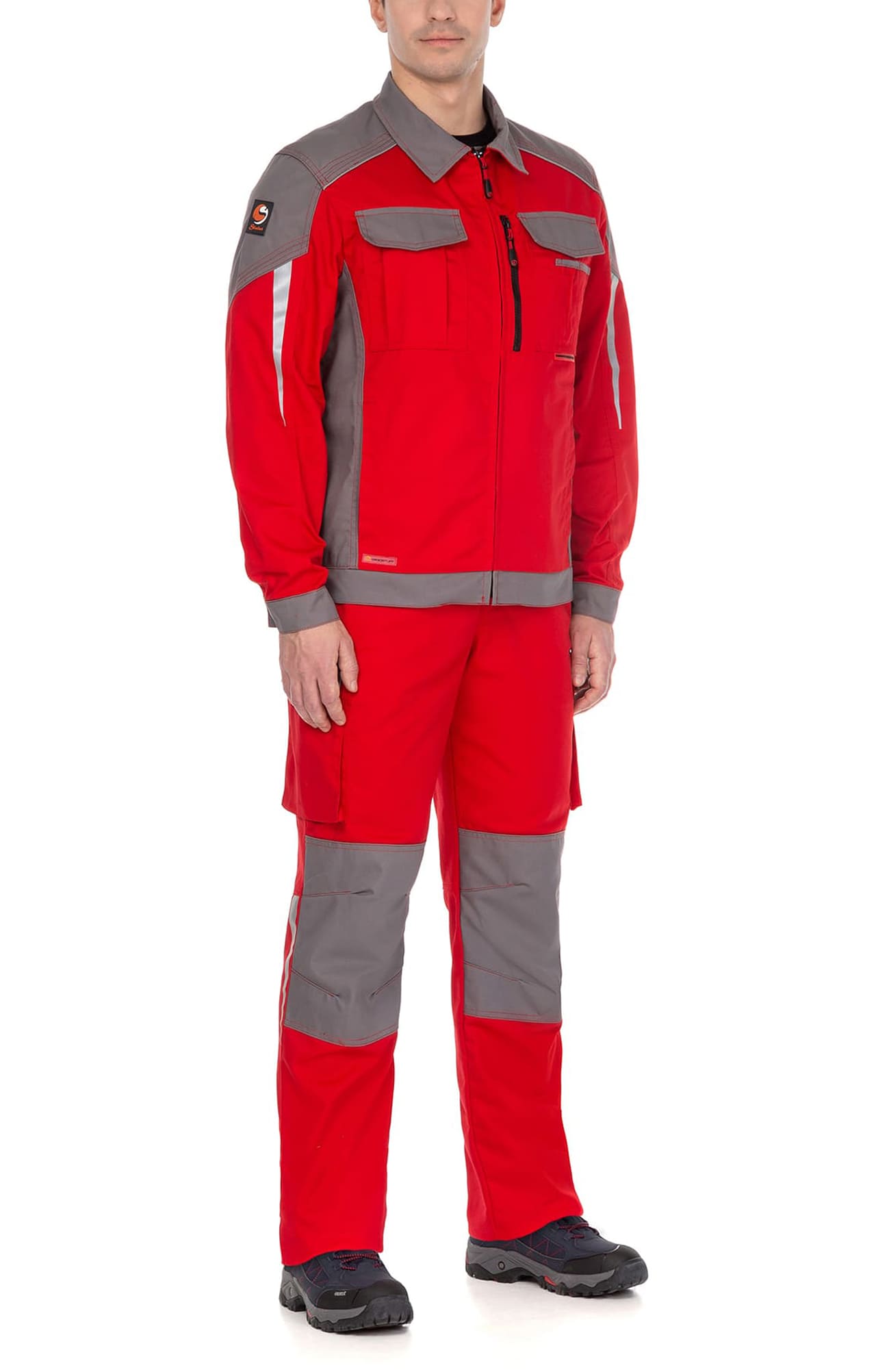 70059 Костюм  NEW красный с серым STATUS  Летняя спецодежда  размер 60-62/170-176  - Вид №14