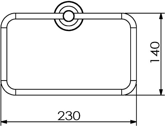 11038C Полотенцедержатель подвесной цвет хром LANGBERGER BURANO - Вид №2