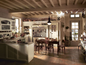 Встроенная лакированная кухня с полуостровом