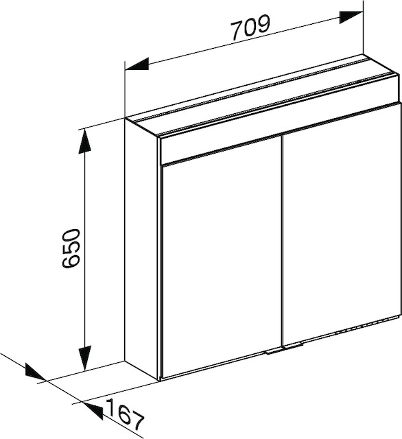 21551171301 Зеркальный шкаф KEUCO Edition 400 - Вид №3
