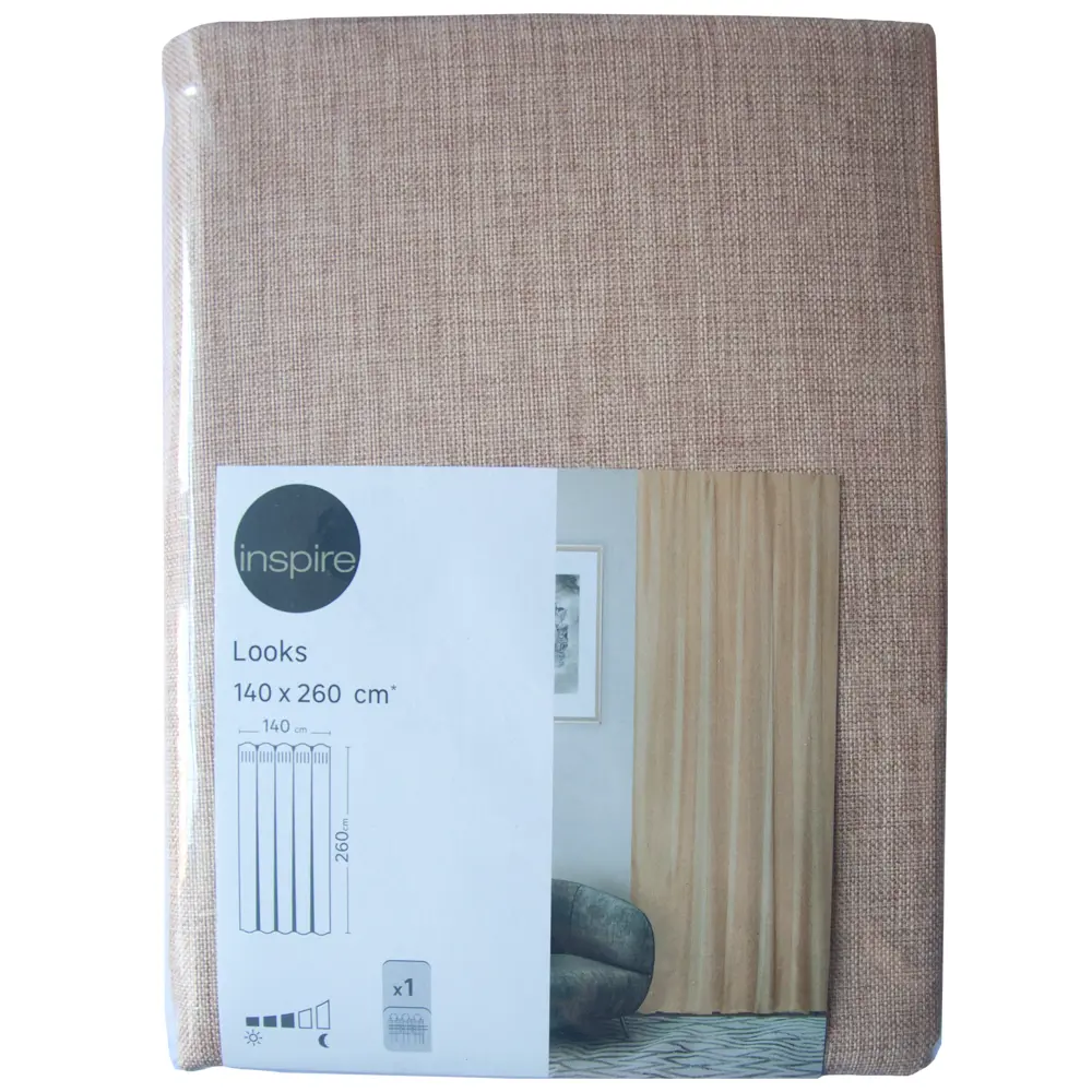 Штора на ленте Seasons Looks 140х260 см Beige цвет бежевый STLM-2191468 - Вид №6