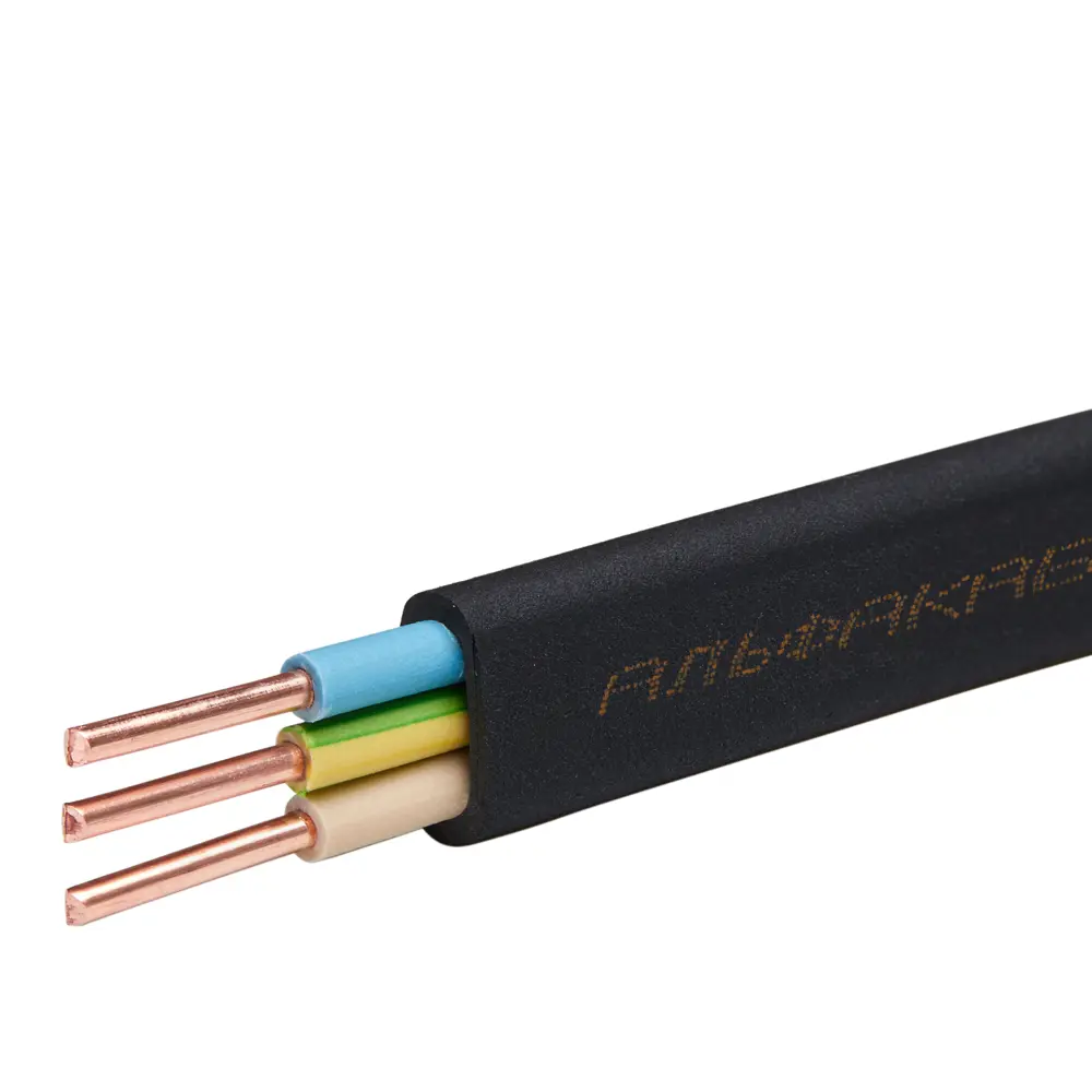 Кабель Альфакабель ВВГпнг(A) 3x2.5 мм 10 м ГОСТ цвет черный STLM-2004126