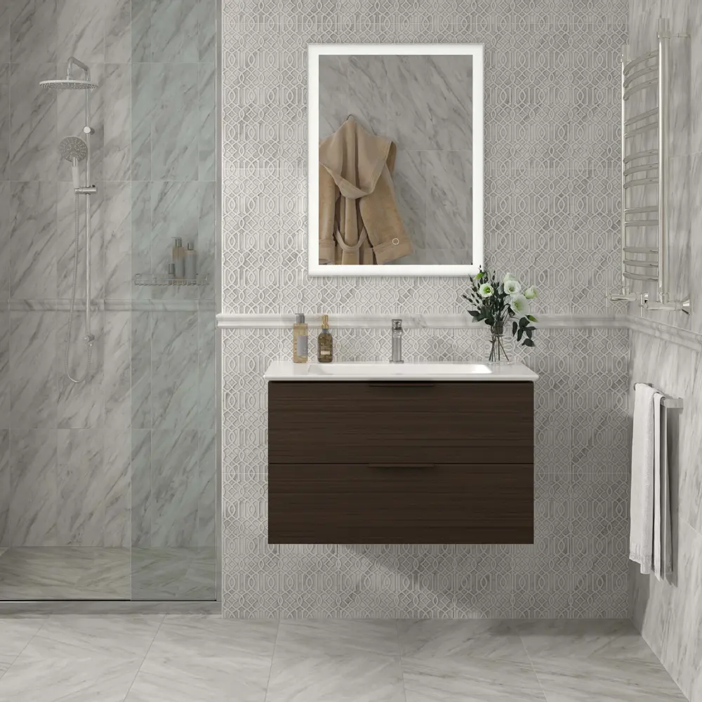 Декор настенный Kerama Marazzi Кремона AZ/A049/7234 20x50 см матовый цвет белый STLM-2087269 - Вид №6