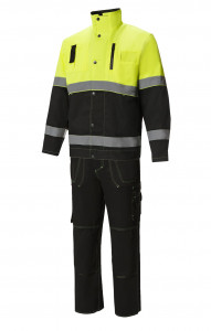 69774 Костюм "Премиум" летний черный с лимонным  Летняя спецодежда размер 60-62/182-188