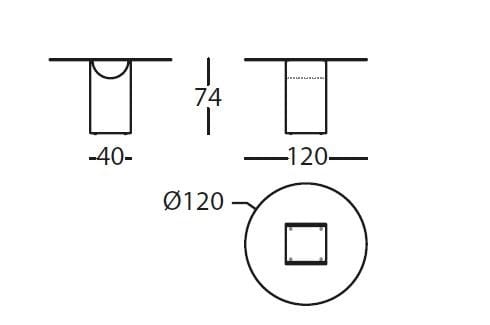 Круглый стол из дерева и стекла SANCAL Vestige ARCH-00028149 - Вид №6