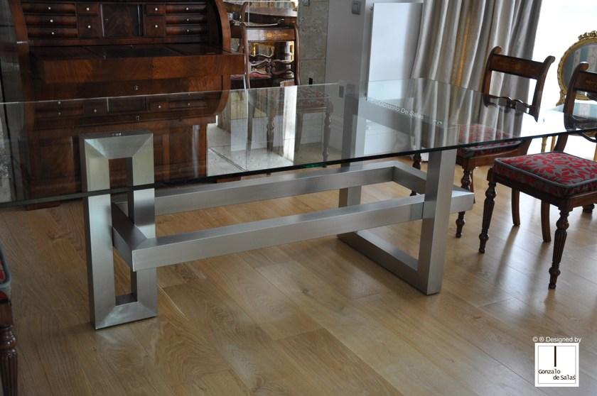 Gonzalo De Salas Прямоугольный обеденный стол из стекла Ios sun-id-1403036 - Вид №6