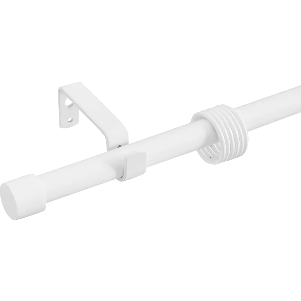 Карниз однорядный раздвижной d19/16 мм заглушка 160-320 см цвет белый ORBIS STLM-2177195