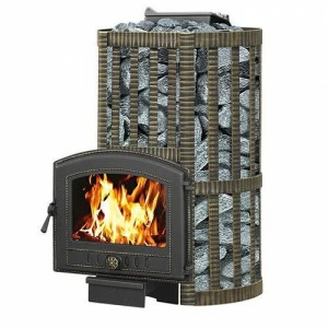 Печь для бани Везувий Ураган Ковка 28 (224) с закрытой каменкой