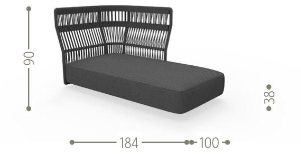 Talenti Модульный садовый диван из ткани и веревки Cliff sun-id-1425103 - Вид №40