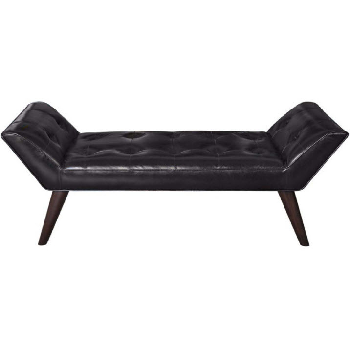 Скамейка деревянная с кожаным сиденьем Oxford PUSHA PUSHA 061412 Черный  - Вид №1