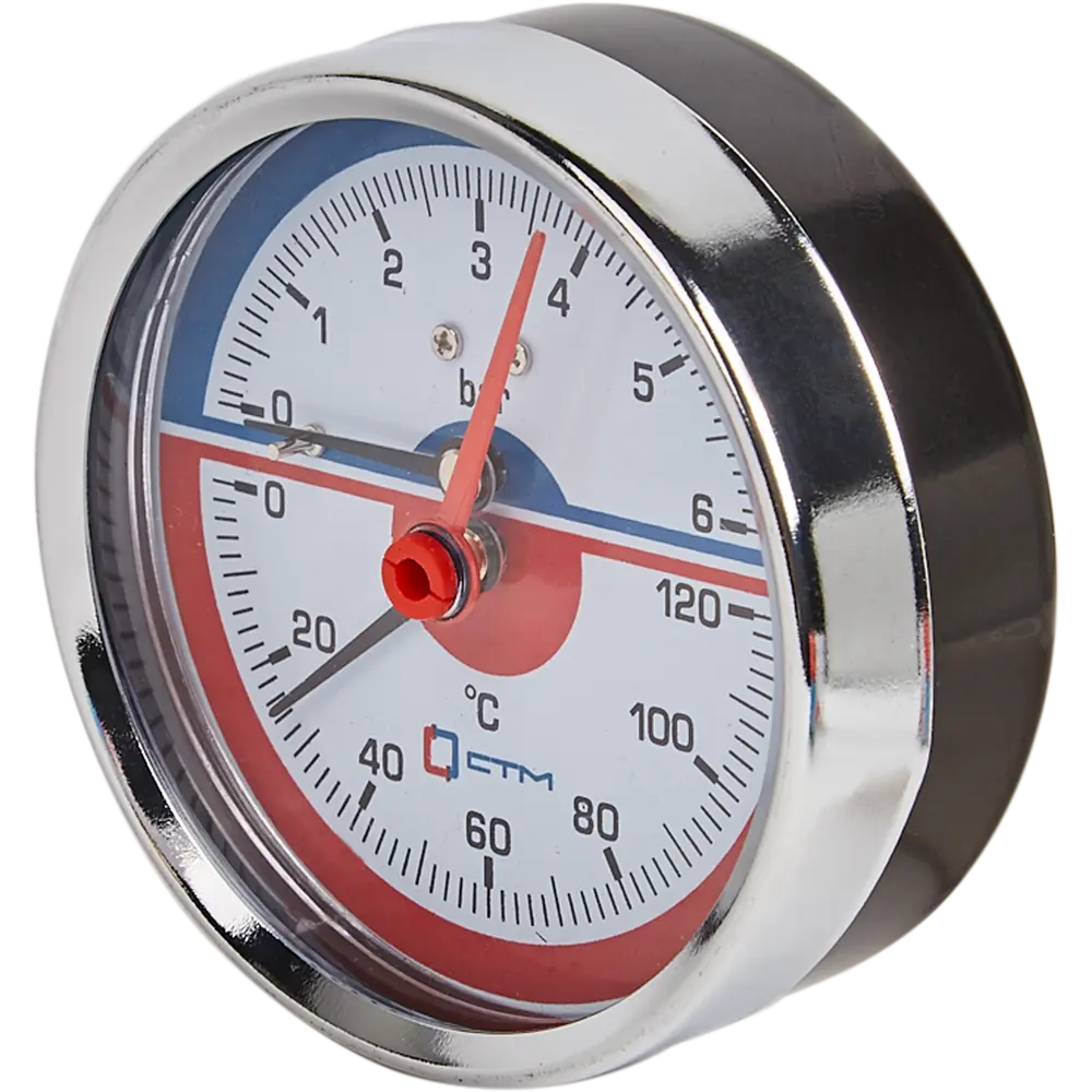 Термоманометр горизонтальный, 1/2", 120 град, 6 бар Santreyd STLM-2000102 - Вид №1