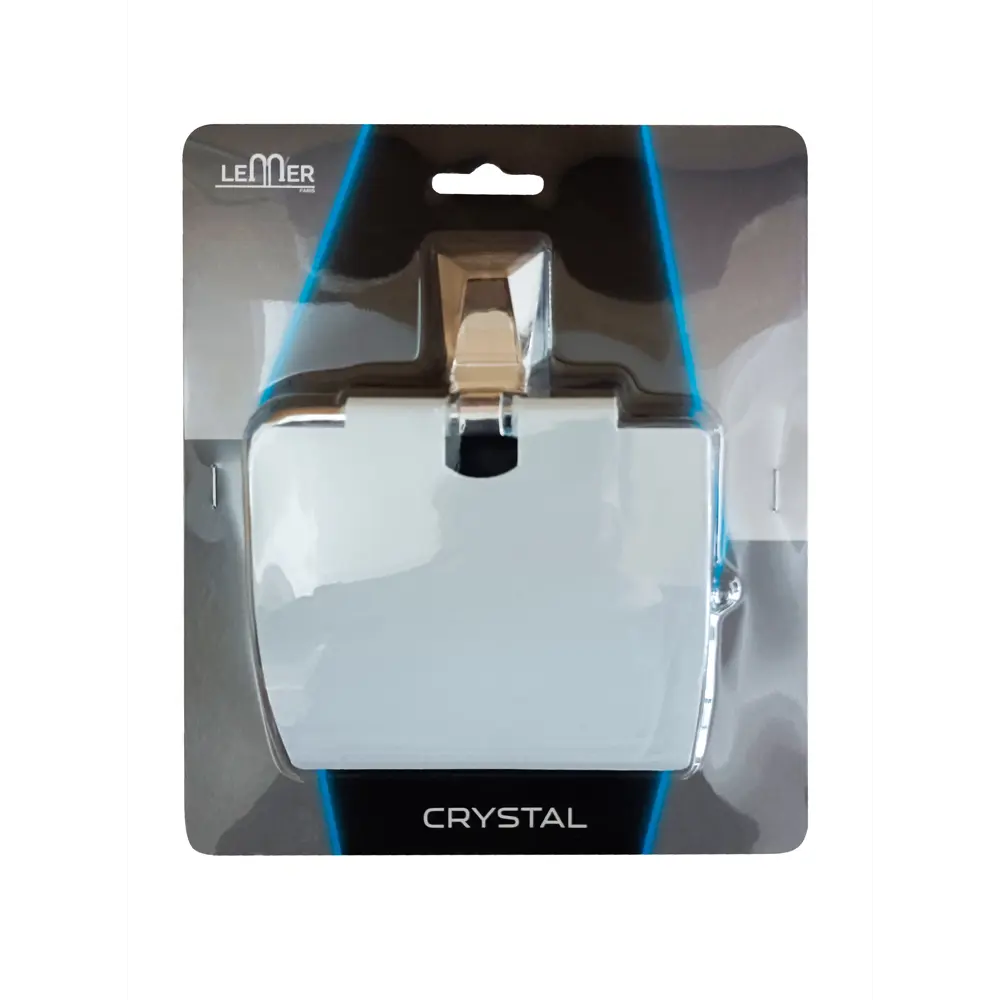 Держатель для туалетной бумаги Lemer Crystal с крышкой цвет хром STLM-2064642 - Вид №1