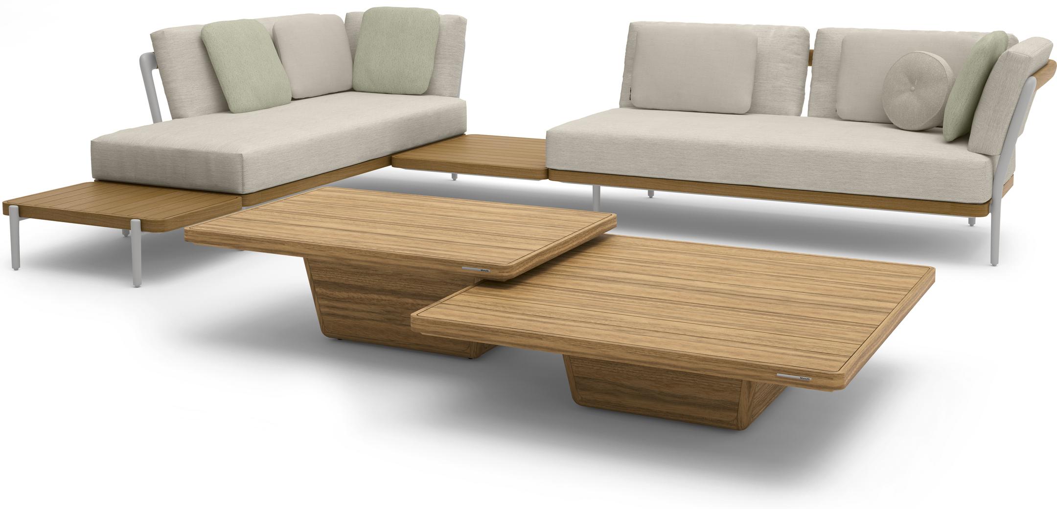 MNST1248 Журнальные столики, teak, матовый 79см x 79см Manutti Cobi  - Вид №1