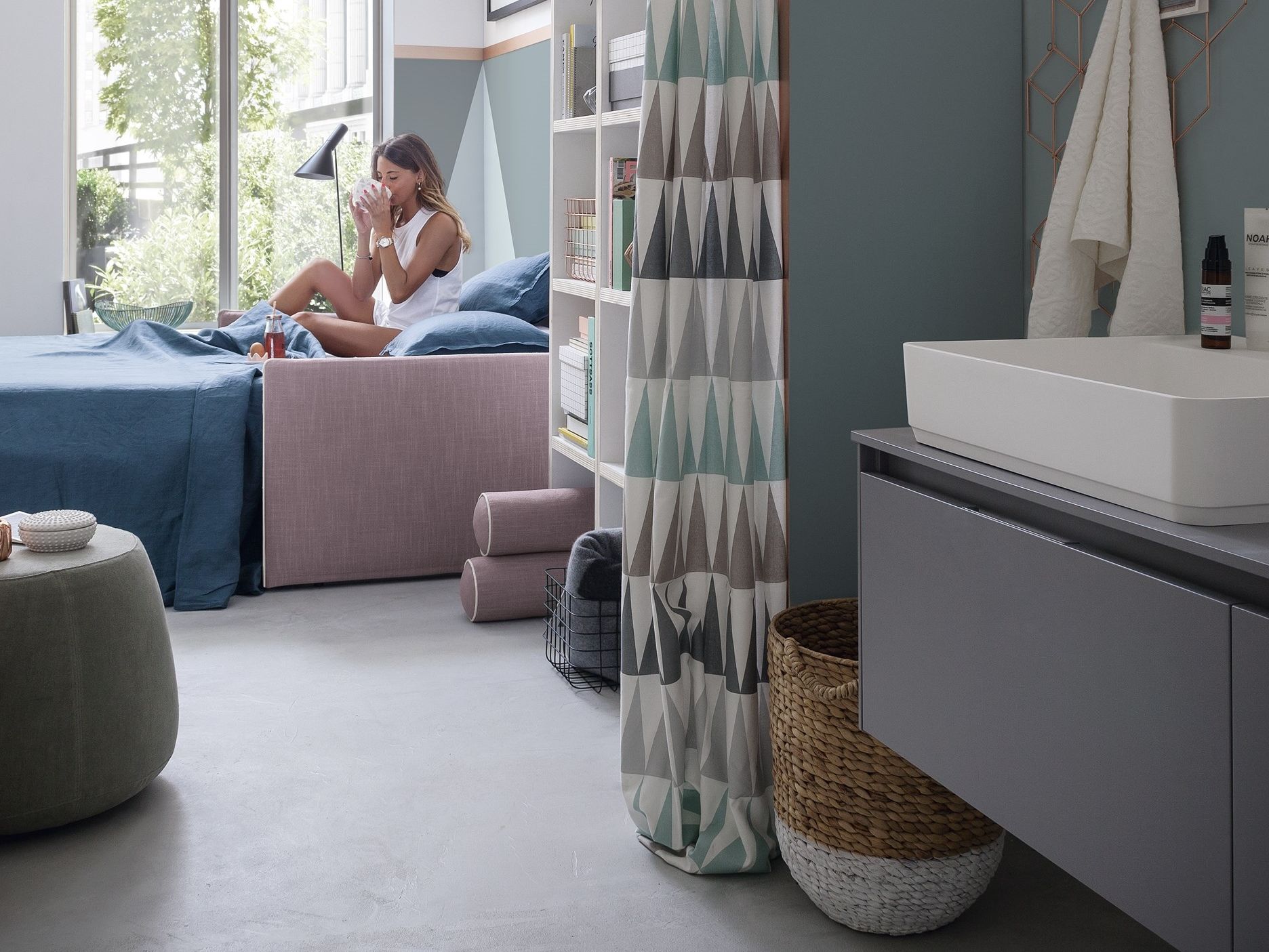 Двуспальный диван-кровать из ткани Felis Day &amp ARCH-00048054 - Вид №4