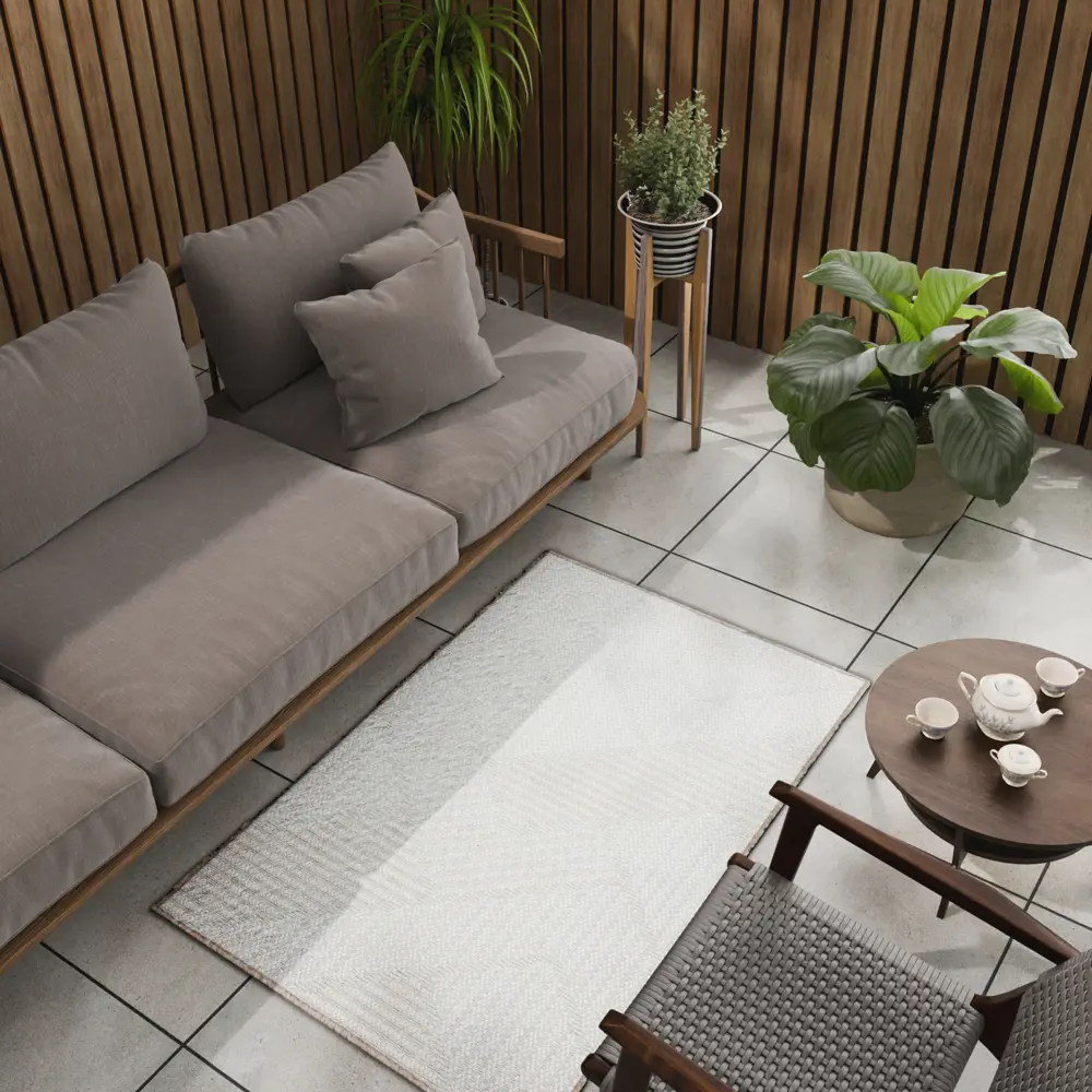 Циновка Дели 80x120 см полипропилен 84216_53311 цвет бирюзовый ROYALTAFT STLM-2080217 - Вид №5