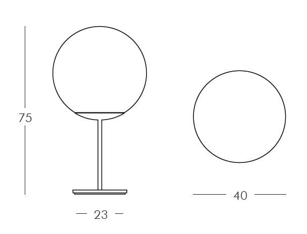 Настольная лампа из латуни и полиэтилена с мраморным эффектом SLIDE ARCH-00096226 - Вид №6