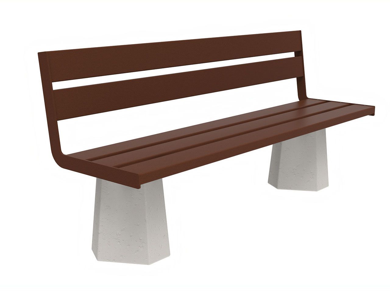 Металлическая и бетонная скамья со спинкой Lazzari Stone ARCH-00059094 - Вид №8