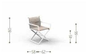 Talenti Складной садовый стул с подлокотниками Domino Dompr - Вид №7