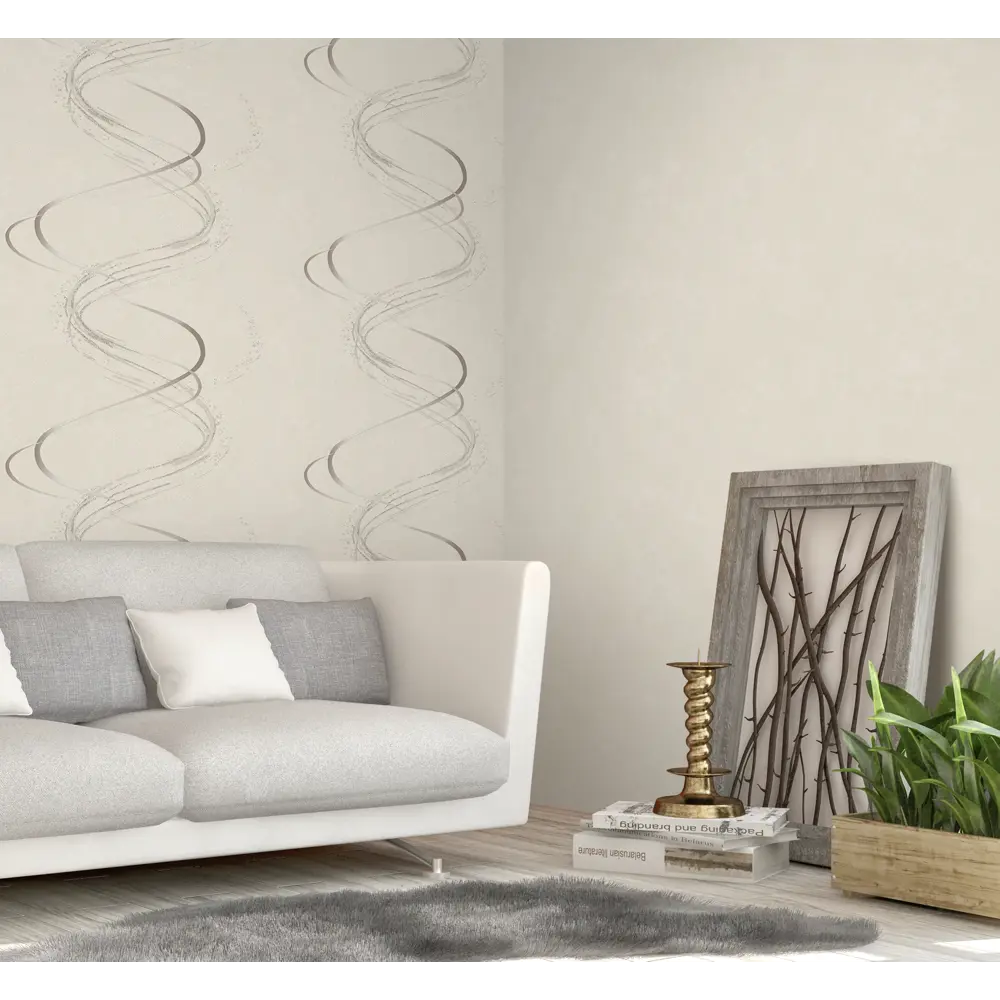 Обои флизелиновые Ateliero Tornado бежевые 1.06 м с эффектом штукатурки 89425449 STLM-1576065 - Вид №5