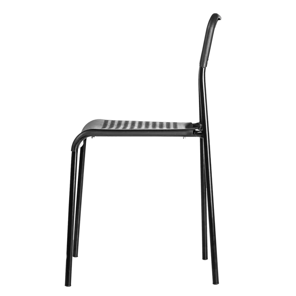 Стул 39x77x47 см ножки металл/сиденье ПВХ цвет черный Santreyd Стул черный STLM-2144908 - Вид №2