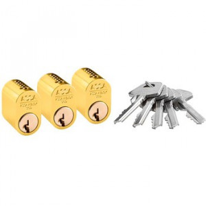 Комплект цилиндров ASSA 1301x3 LM + 5 ключей