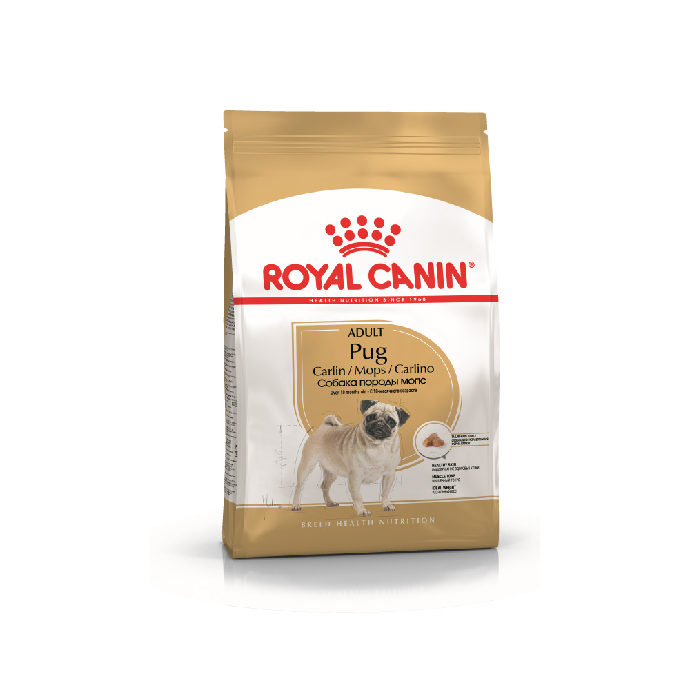 Т0038800 Корм для собак Pug 25 для породы Мопс старше 10 месяцев сух. 500г ROYAL CANIN 