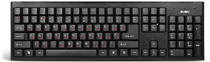 SV-03100303PU Клавиатура standard 303 power usb+ps/2 чёрная Sven Santreyd 